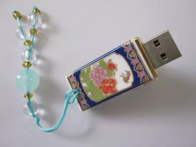 中國文化縮影藍瓷禮品U盤